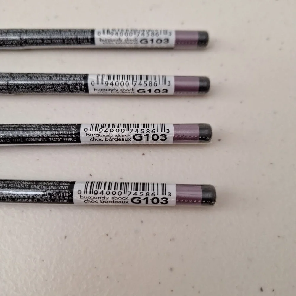 4 Set AVON GLIMMERSTICKS CHROMES EYE LINER - Burgundy Shock - G103 - New Sealed